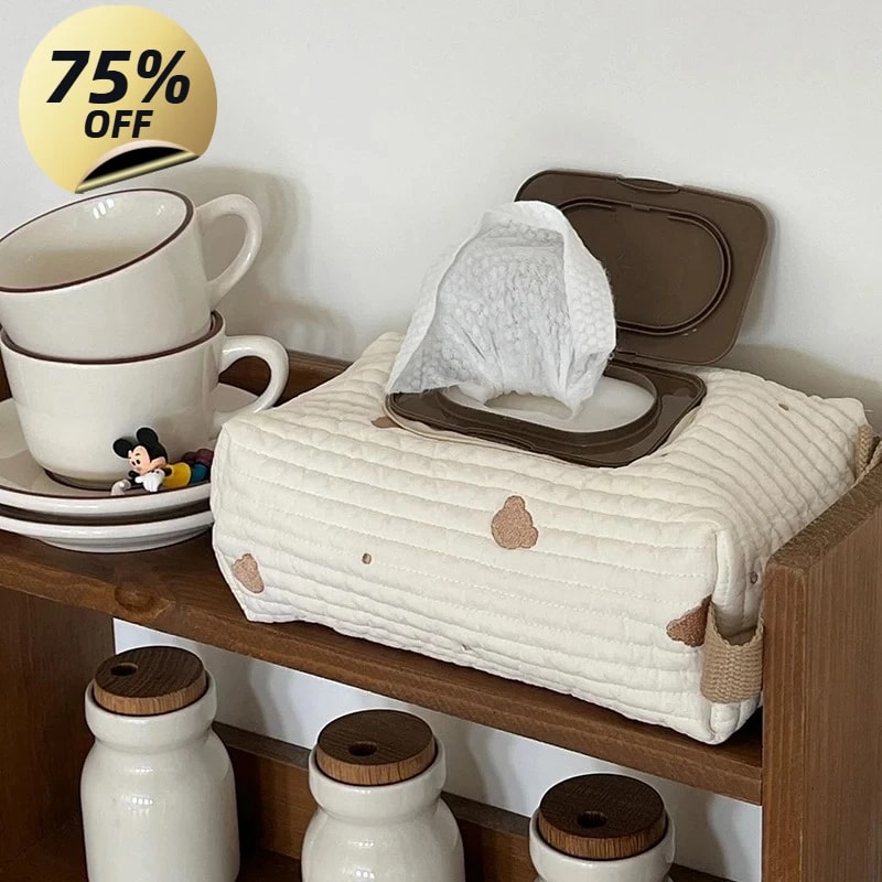 Cartoon Animal Tissue Box With Flip Cover Car Hanging Bag Wet Wipes Case Removable Paper Holder Fo 5
