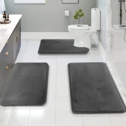 soft non-slip piece bath mat set – absorbent, comfortable & durable for bathroom & laundry rooms