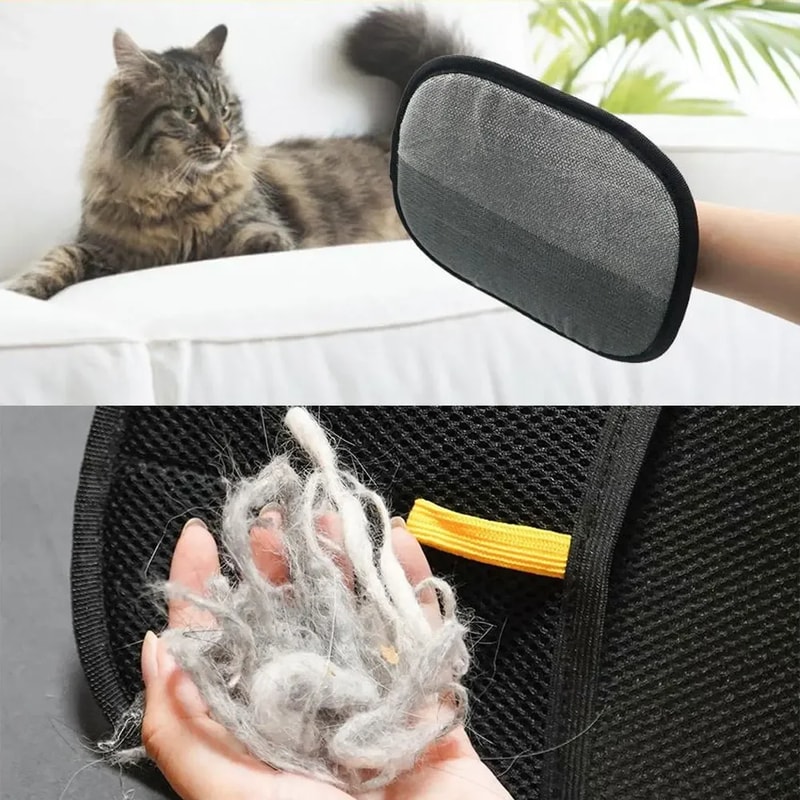 Pet Hair Removal Gloves Grooming Deshedding Gloves For Dogs And Cats MultiSurface Brush For Sofa 2