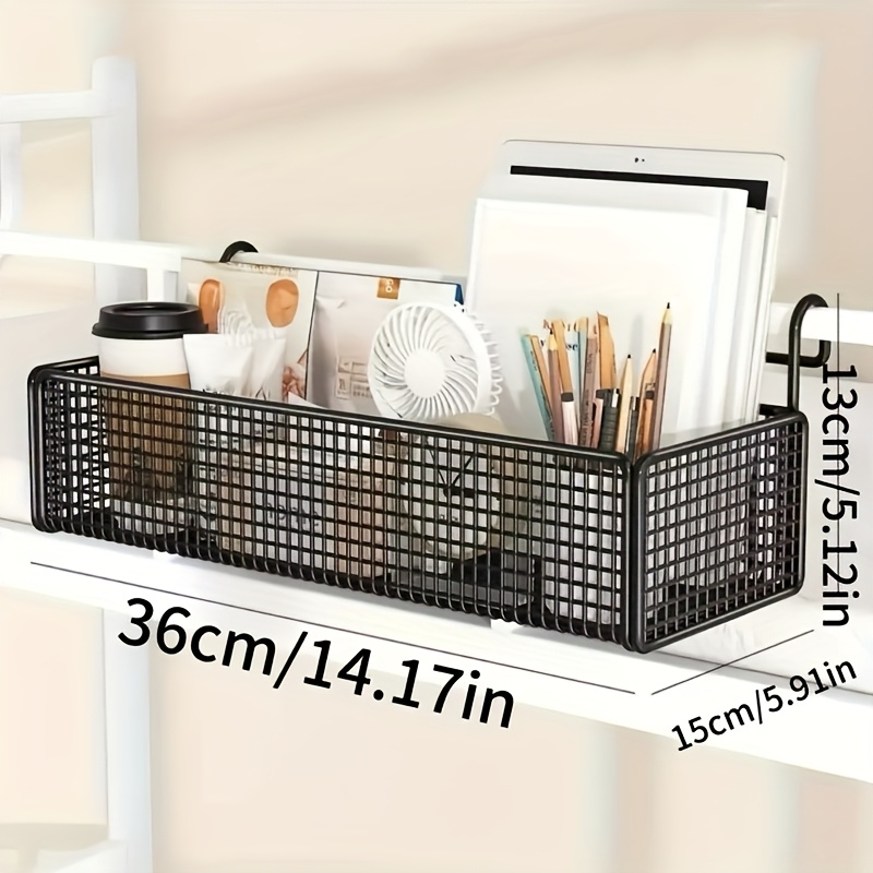 SpaceSaving Iron Bedside Storage Basket Hanging Dormitory Organizer For Easy Access 3