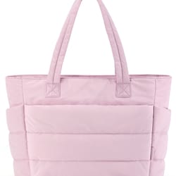versatile solid color tote bag for women, padded shoulder bag for travel & commuting