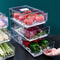 Kitchen Refrigerator Storage Box DrawerType FreshKeeping Box For Eggs Meat And Frozen Foods 0