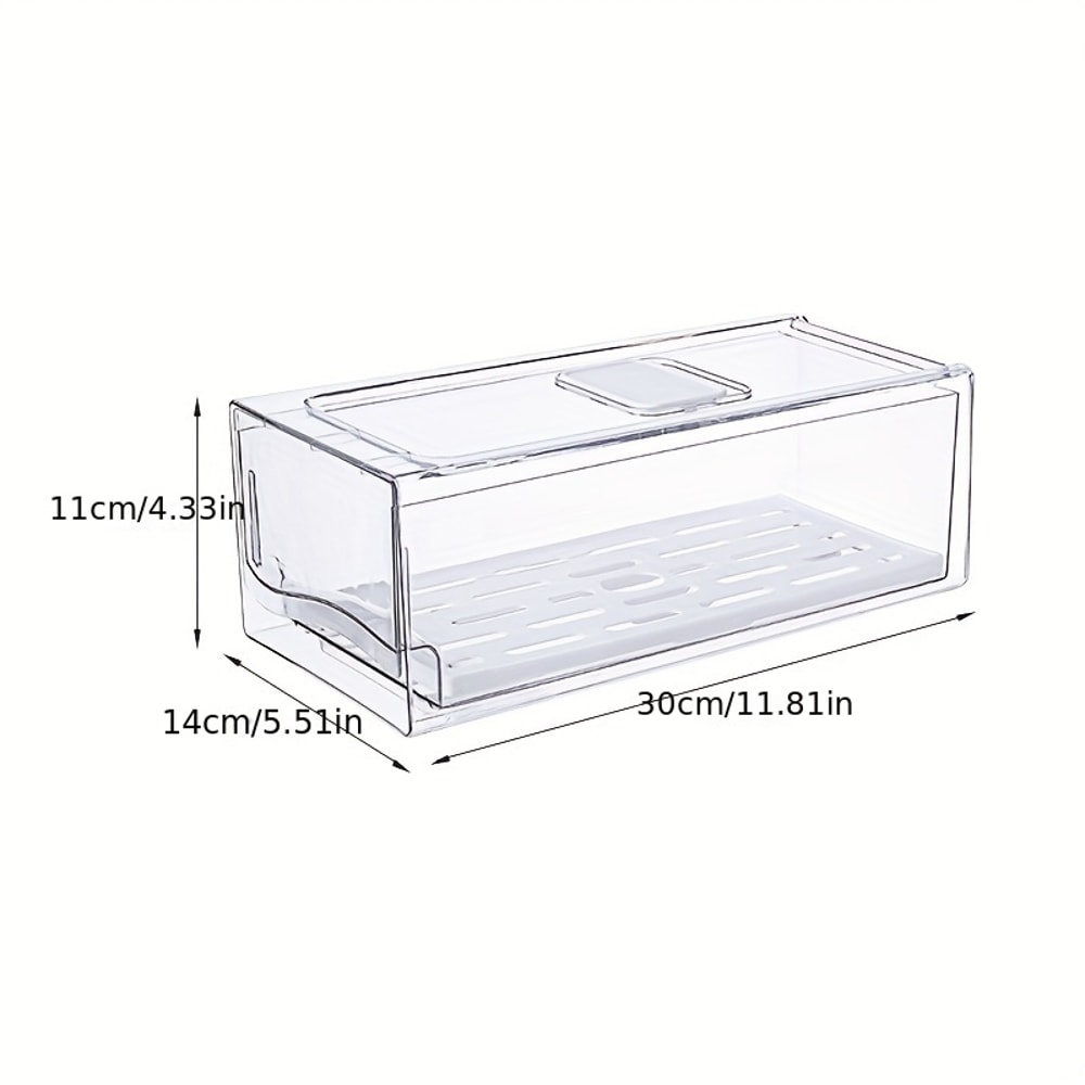 Kitchen Refrigerator Storage Box DrawerType FreshKeeping Box For Eggs Meat And Frozen Foods 3