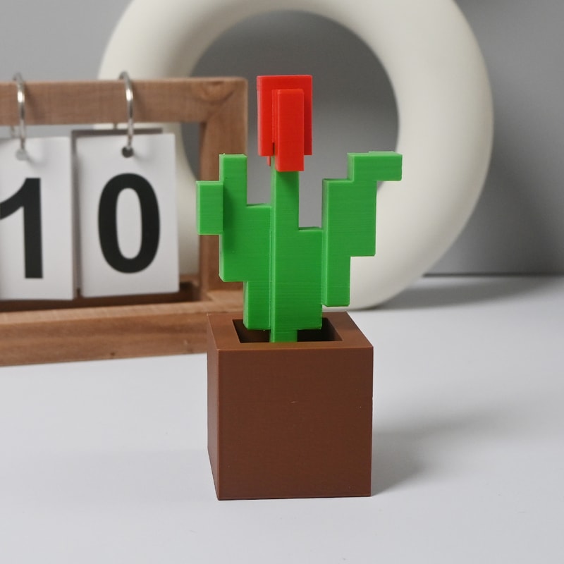 Charming Printed Pixel Rose Perfect Bedroom Decor No Power Needed Durable Plastic 2