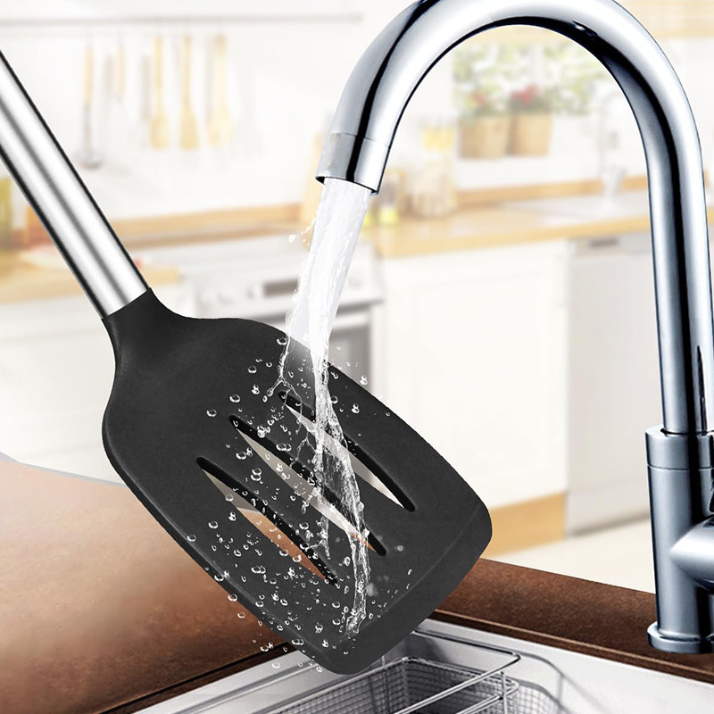 Heat Resistant Silicone Spatula Set Nonstick Cooking Utensils Kit For Kitchen Steak Preparation 1