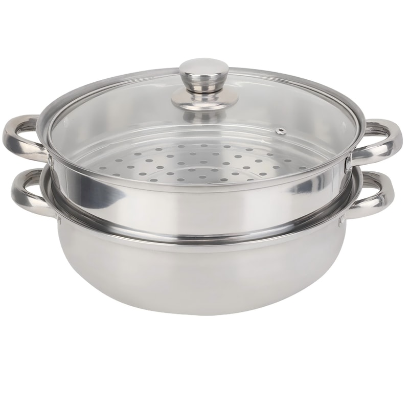 Stainless Steel Double Boiler Steamer Pot Set For Soup And Steaming 6