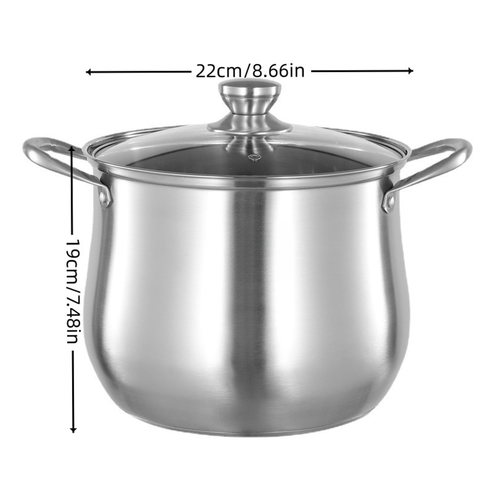 Large Stainless Steel Stock Pot - Durable, Easy to Clean, Essential for Soups and Stews