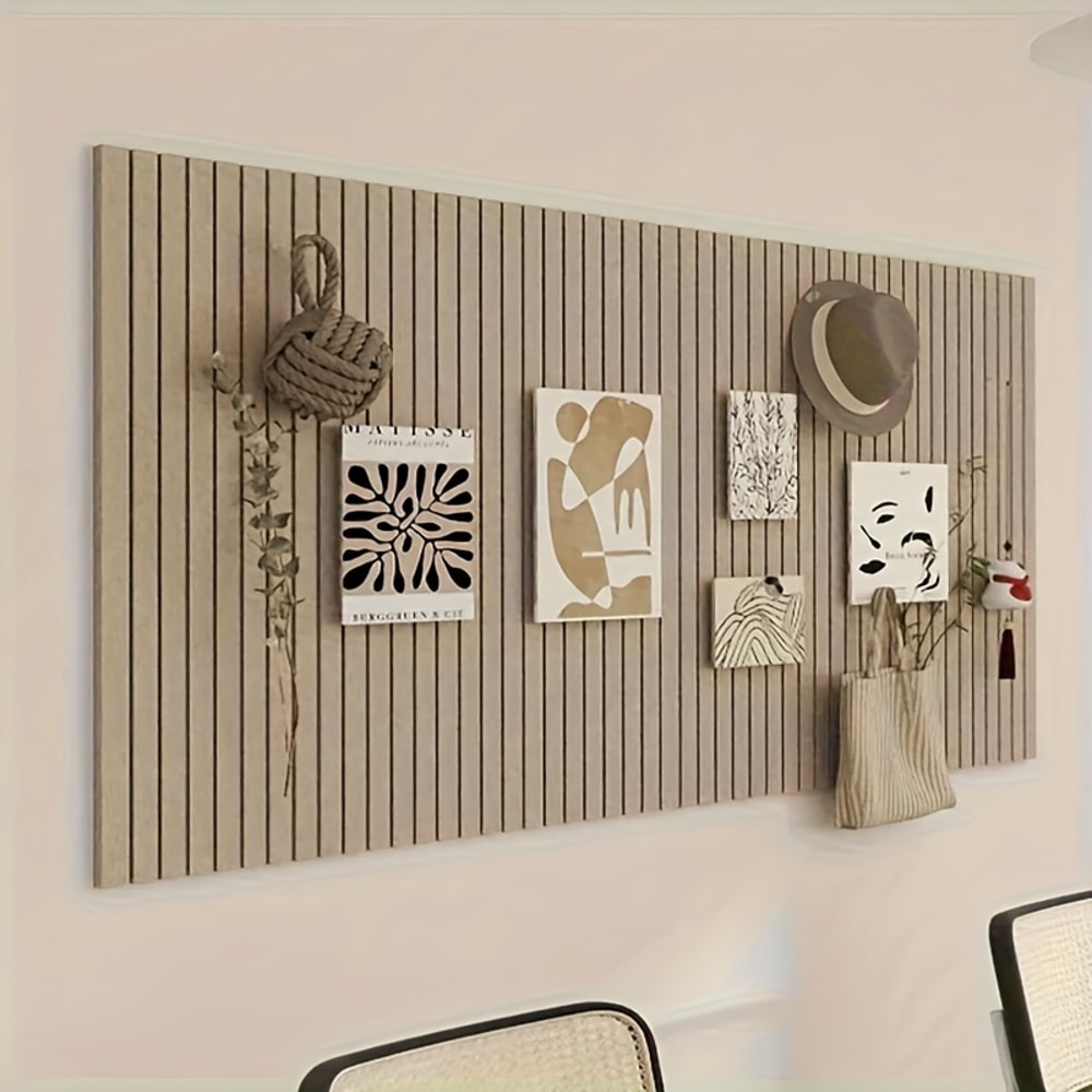 Large Bohemian Felt Wall Tiles Round Cork Bulletin Board Decor Panels 0