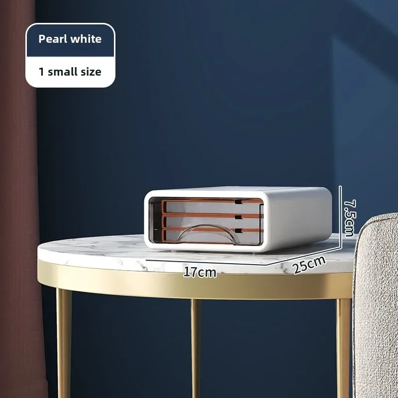 Stackable Desktop Organizer Box For Makeup Jewelry Office Dustproof Storage 4