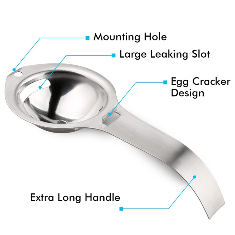 Stainless Steel Egg Separator – Yolk & White Divider for Easy Baking & Cooking