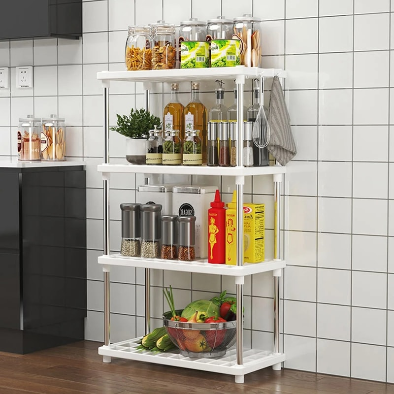 MultiLevel Storage Rack For Kitchen Bathroom EcoFriendly Snack Sundry Organizer For Floor Use 2