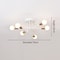 Industrial Wrought Iron LED Ceiling Lamp Modern Vintage 6Head Light For Living Room Dining Room H 6