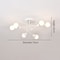 Industrial Wrought Iron LED Ceiling Lamp Modern Vintage 6Head Light For Living Room Dining Room H 7