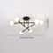 Industrial Wrought Iron LED Ceiling Lamp Modern Vintage 6Head Light For Living Room Dining Room H 10
