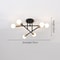 Industrial Wrought Iron LED Ceiling Lamp Modern Vintage 6Head Light For Living Room Dining Room H 10