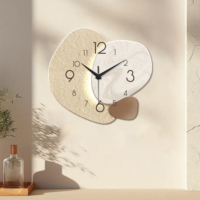 Modern Silent Quartz Wall Clock Simple Design For Living Room Bedroom No Battery Required 0