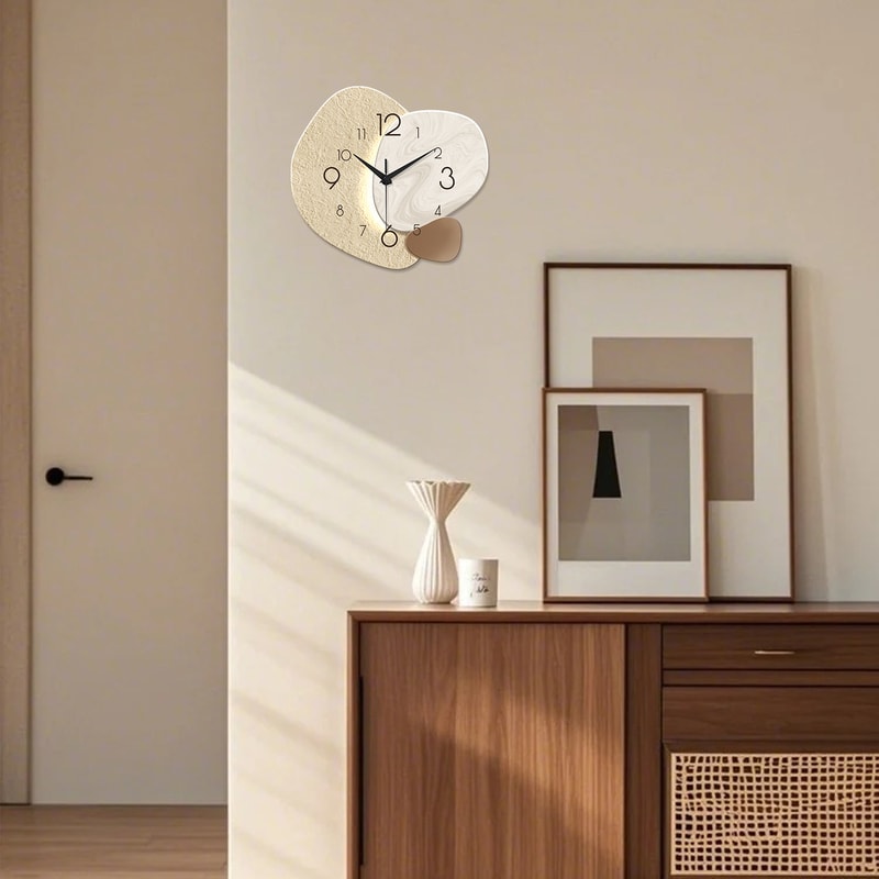 Modern Silent Quartz Wall Clock Simple Design For Living Room Bedroom No Battery Required 2