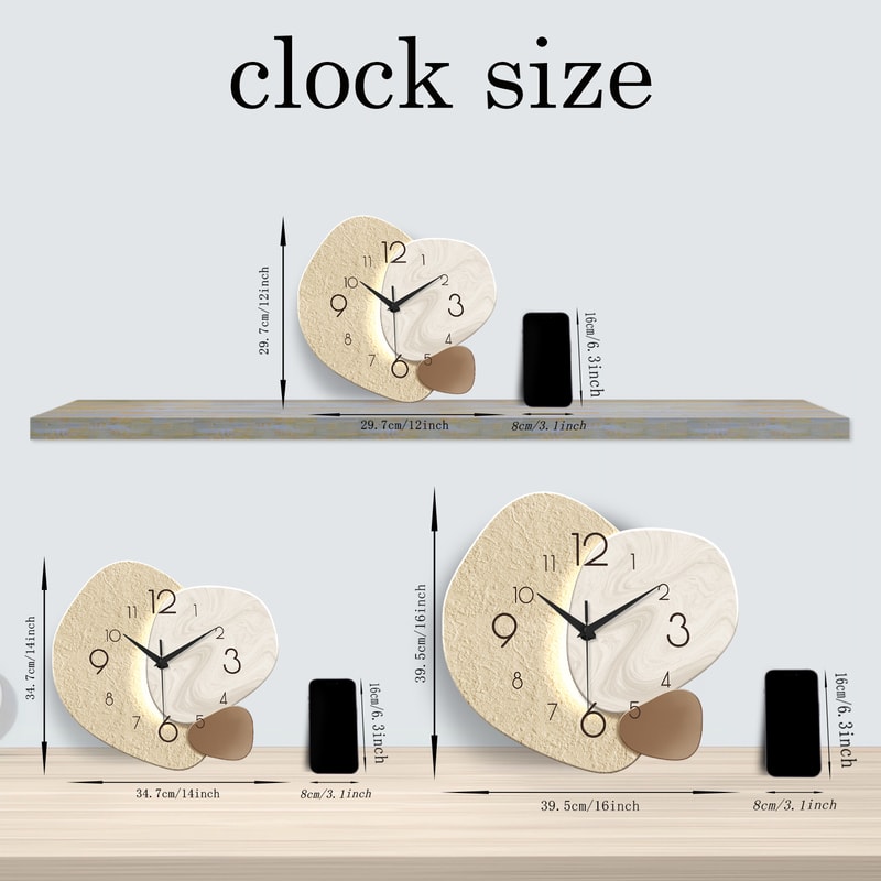 Modern Silent Quartz Wall Clock Simple Design For Living Room Bedroom No Battery Required 3