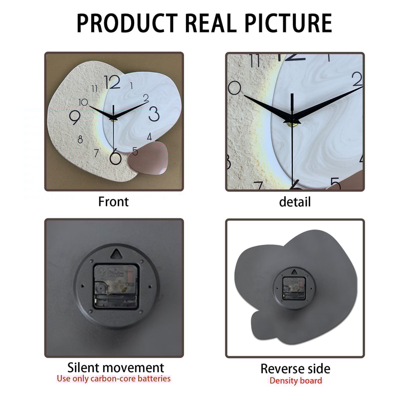 Modern Silent Quartz Wall Clock Simple Design For Living Room Bedroom No Battery Required 4