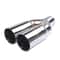 Universal Stainless Steel Exhaust Tip Dual Cylinder For Trucks Pickups 1