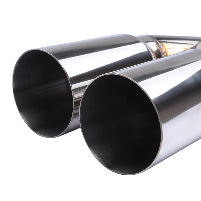 Universal Stainless Steel Exhaust Tip Dual Cylinder For Trucks Pickups 4