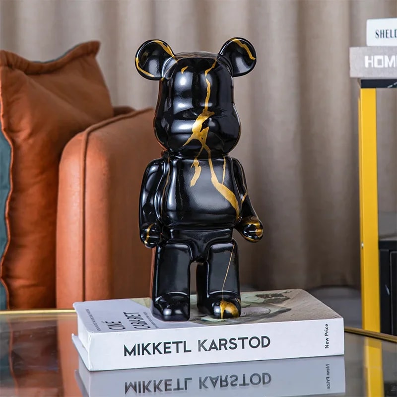 Aesthetic Nordic Bear Statue Sculpture Luxury Resin Figurine For Living Room Desk And Home Decor 4