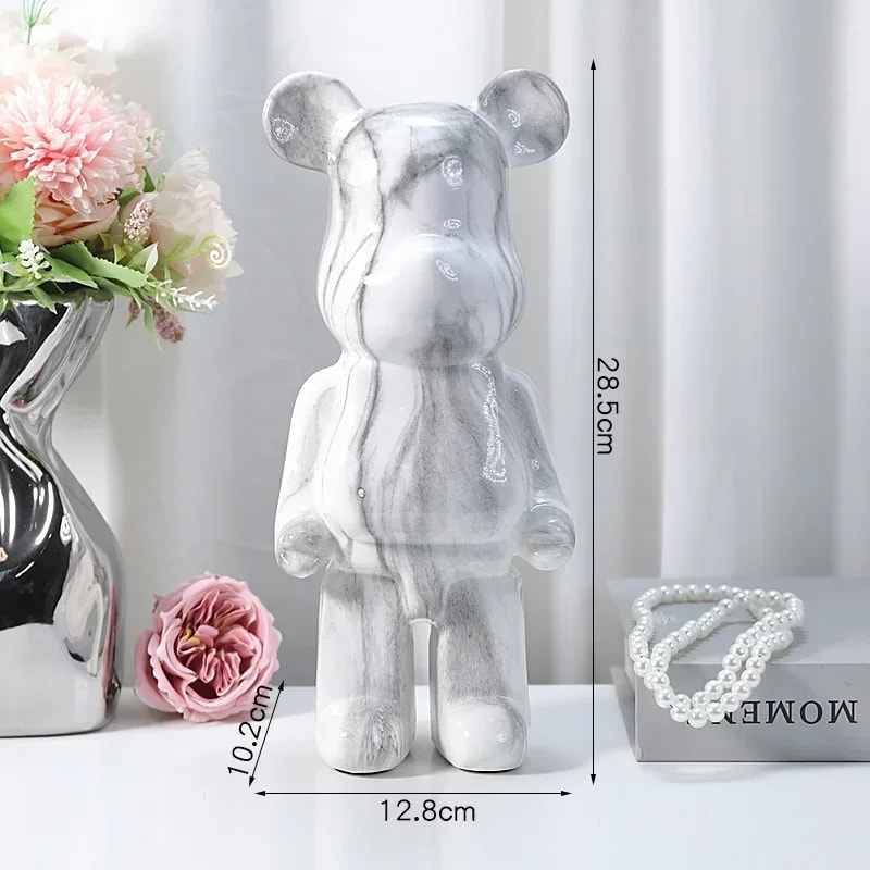 Aesthetic Nordic Bear Statue Sculpture Luxury Resin Figurine For Living Room Desk And Home Decor 8