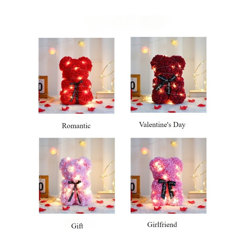 Artificial Rose Bear Eternal Flower Teddy Bear For Mom Perfect Mothers Day Birthday Valentines Da 8
