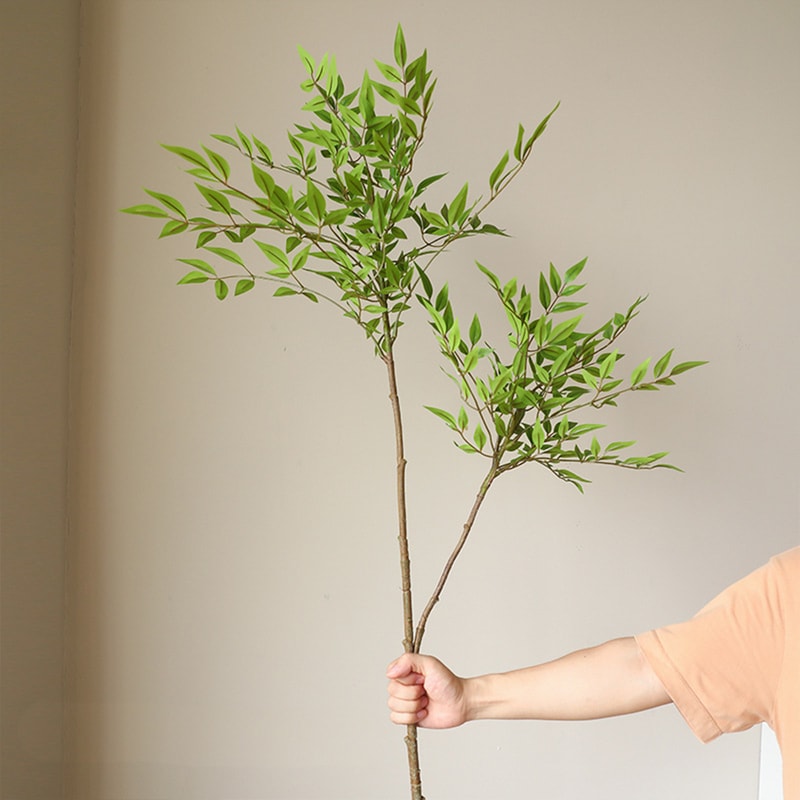 Artificial Nandina Tree Green Faux Plant For Home Office Decor 4