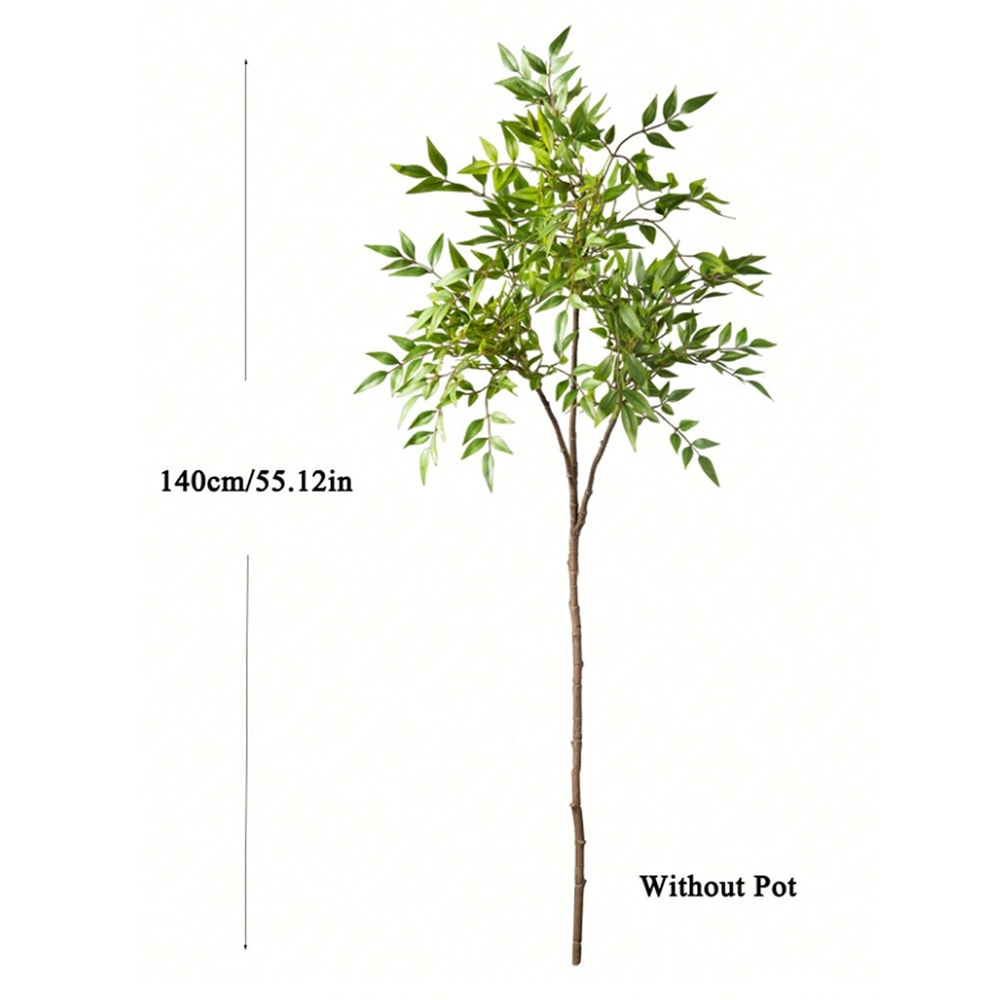 Artificial Nandina Tree Green Faux Plant For Home Office Decor 8