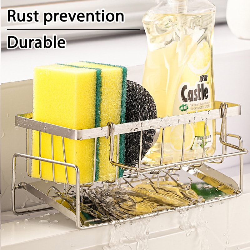 Stainless Steel Kitchen Sink Cleaning Tools Storage Rack Multifunctional Drain Rack For Sponges Cl 1