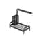 Large Kitchen Sink Caddy Rack With Drain Tray Soap Sponge Brush Organizer 4