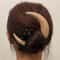 Wooden Crescent Hair Pin Handcrafted MoonShaped Wooden Hair Stick For Women Elegant Long Hair Acce 2