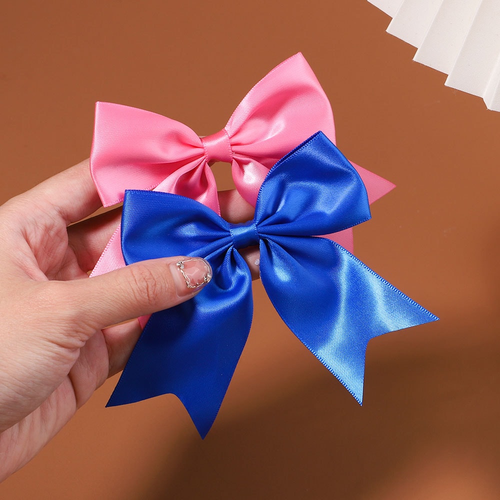 Baby Bows Hair Clip For Girls Handmade Solid Color Hairpins Perfect Hair Accessories For Kids 2