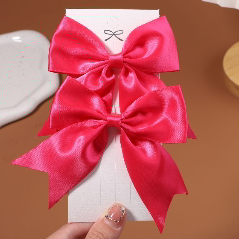 Baby Bows Hair Clip For Girls Handmade Solid Color Hairpins Perfect Hair Accessories For Kids 6