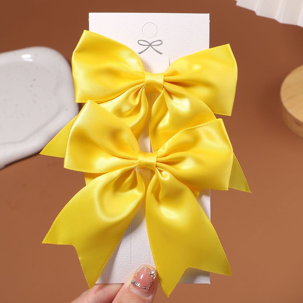 Baby Bows Hair Clip For Girls Handmade Solid Color Hairpins Perfect Hair Accessories For Kids 7
