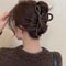 Matte Ribbon Bow Hair Clips For Women Vintage Crab Claws Ponytail Accessories 0