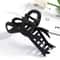 Matte Ribbon Bow Hair Clips For Women Vintage Crab Claws Ponytail Accessories 4
