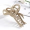Matte Ribbon Bow Hair Clips For Women Vintage Crab Claws Ponytail Accessories 5