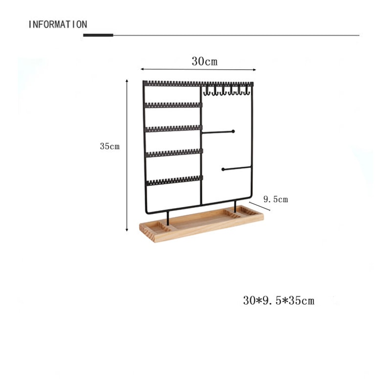 Multifunctional Jewelry Display Rack For Earring Necklace Ring And Bracelet Storage Detachable Woo 5