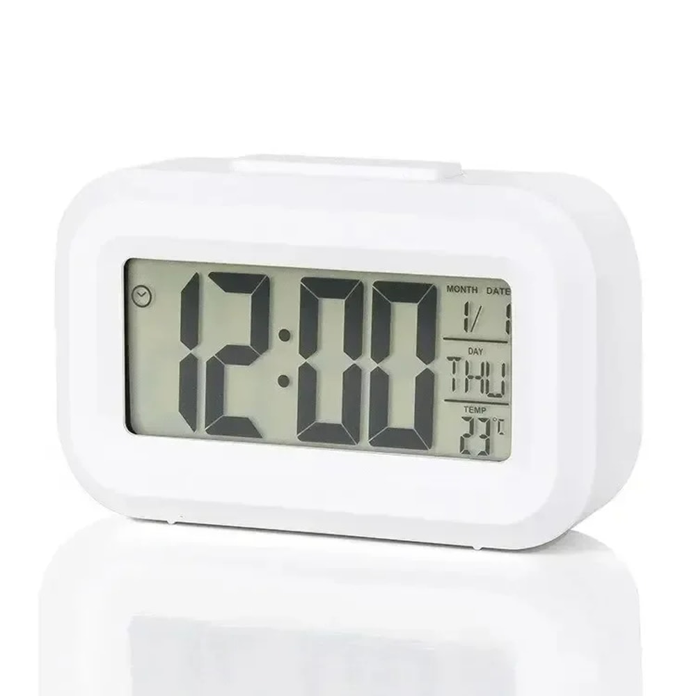 LED Digital Alarm Clock with Snooze and Calendar Function – Multifunction Desktop Table Clock with Backlight