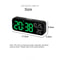 Digital LED Alarm Clock with Temperature, Date Display, and Voice Control