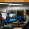 LED Desk Lamp With Stepless Dimmable Light Adjustable Gooseneck DoubleSingle Head Architect Desk 5