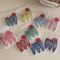 Water Droplet Barrettes For Baby Girls Wavy Edge Plaid BB Clip Hair Accessories 1