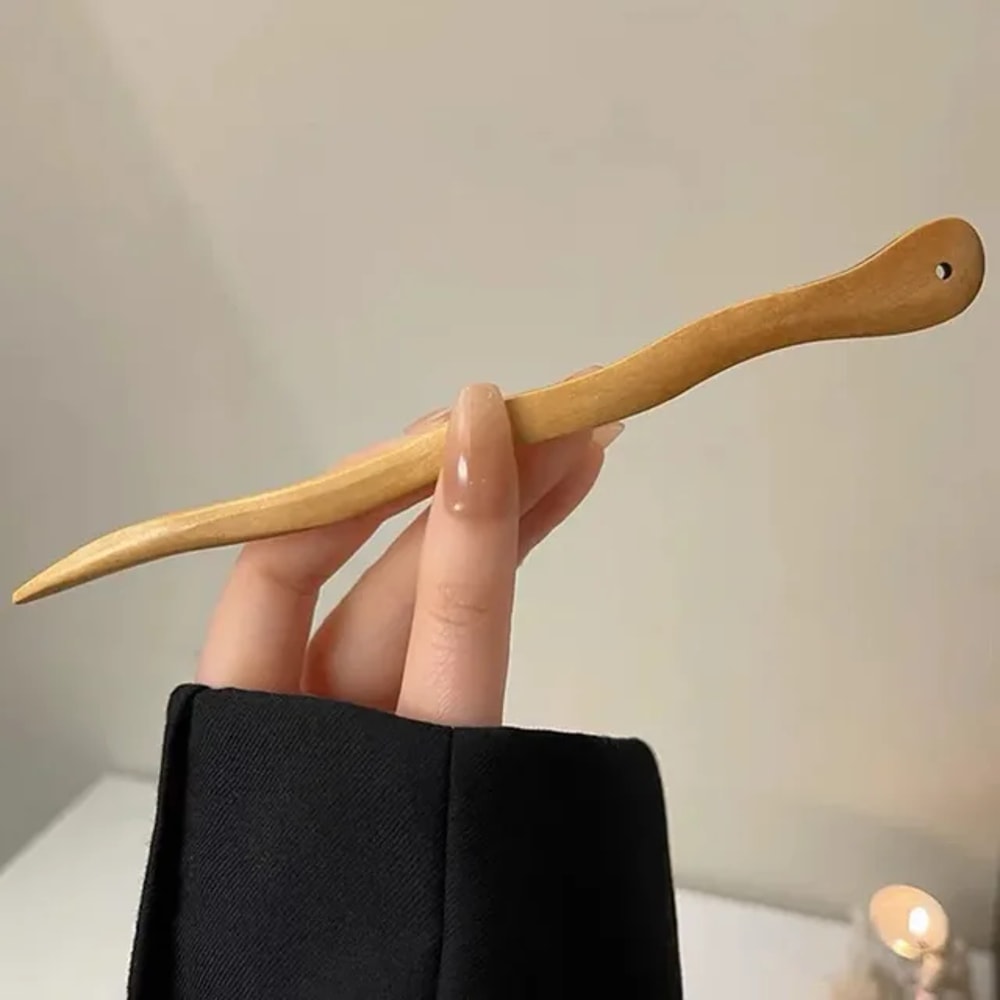 Elegant Chinese Style Wood Hair Stick for Women | Vintage Hanfu Hairpin Headwear Accessory