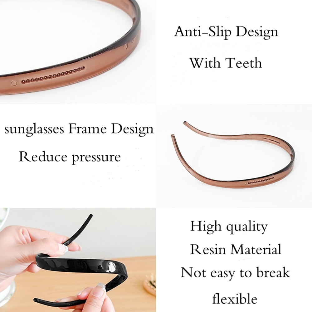 Trendy Acrylic Hairband For Women Toothed AntiSlip Fashion Headband 3