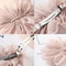 Big Spring Hair Claw Clips For Women Metal Chiffon Flowers Ponytail Holder Hairpin Barrettes 3