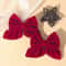 Girls Cute Velvet Bow Hair Clip With Diamond Embellishments Safe Alloy Hair Accessory For Kids Gif 3