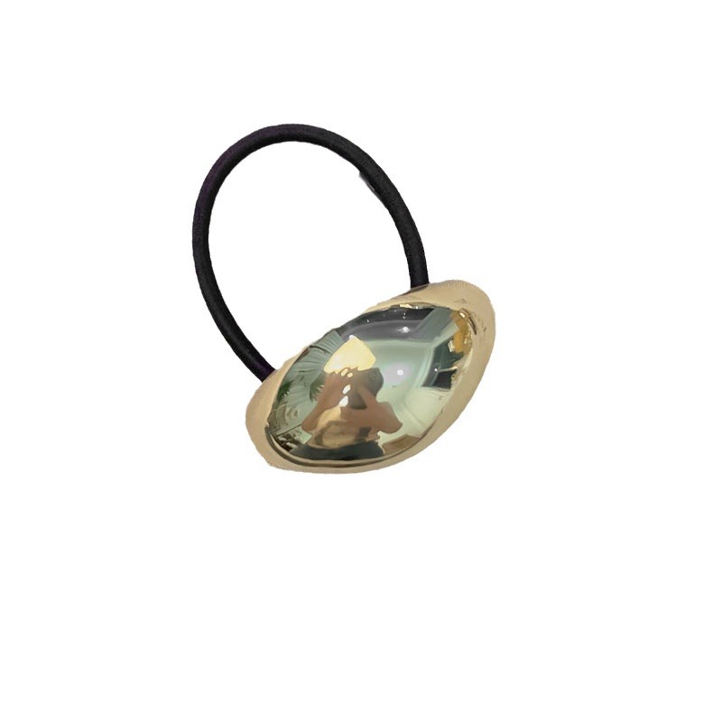 Vintage Metal Ponytail Elastic Hair Loop Scrunchies Smooth Curved Hairband For Women Hair Ties Acc 5