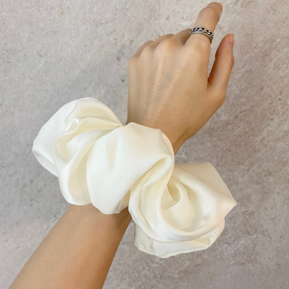 Oversized Silk Scrunchies For Women Chiffon Hair Tie For Ponytail Holder Koreaninspired Elastic He 1